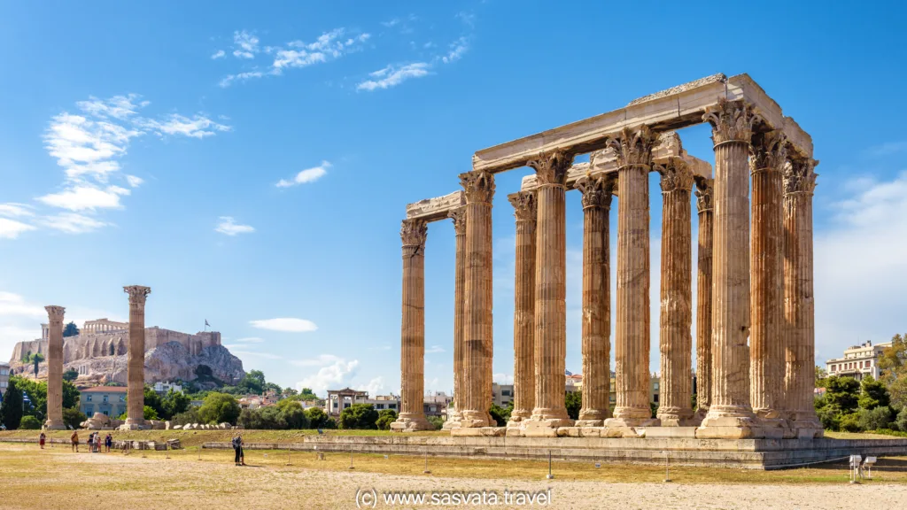 main highlights of Athens Temple of Olympian Zeus 